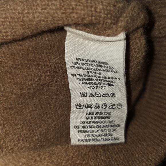 Free People Camel Brown Oversized V-Neck Sweater Slouchy Knit Pullover Size S - Picture 10 of 11